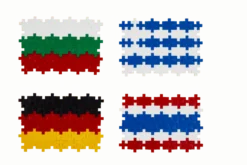 Plus-Plus - Inlärningspaket, Bygg flaggor, 700 st.