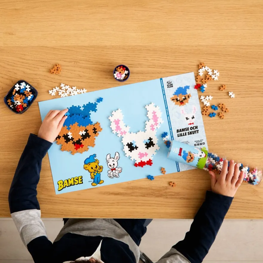 Plus-Plus i rör – Bamse & Lille Skutt, 240 st.