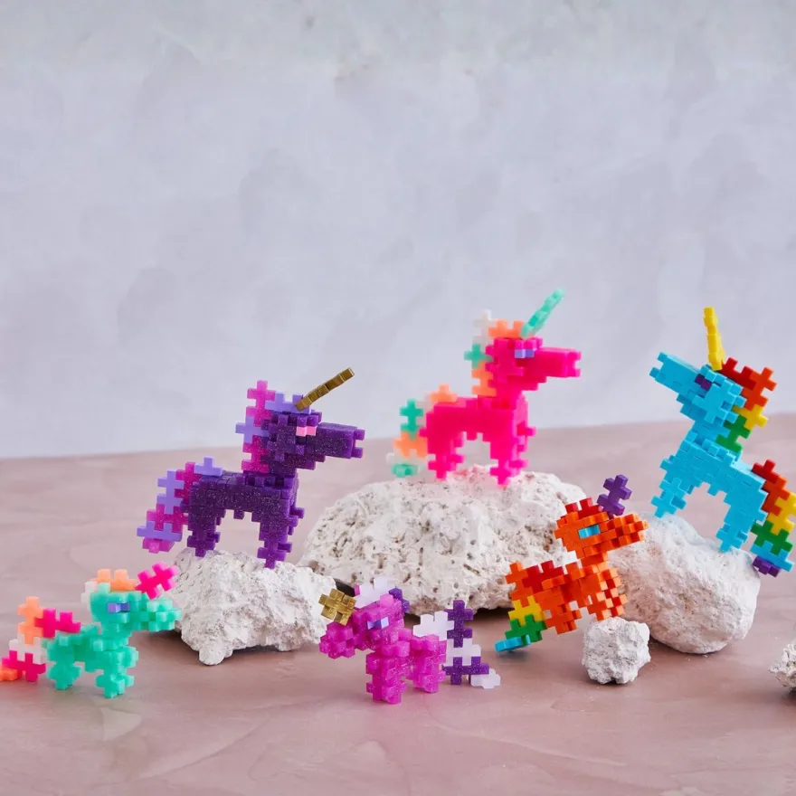 Plus-Plus i rör - Glitter-enhörning, 100 st.