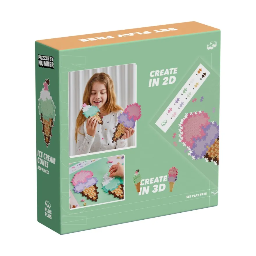 Plus-Plus - Puzzle by Number, Glasstrutar, 250 st.