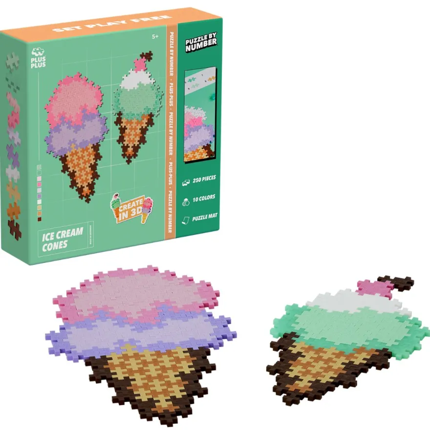 Plus-Plus - Puzzle by Number, Glasstrutar, 250 st.