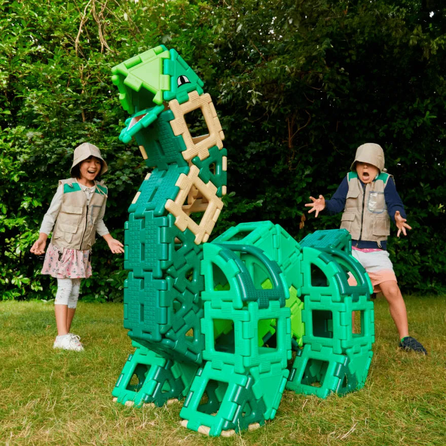 Polydron Large – Dinosaurier, 130 delar