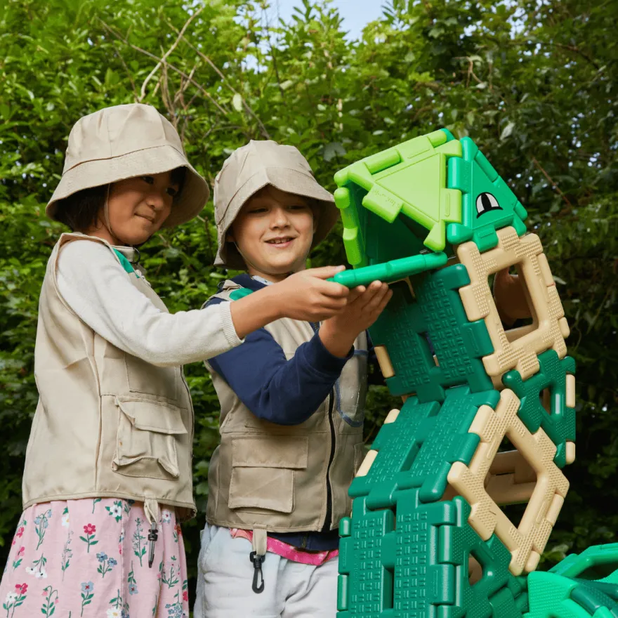 Polydron Large – Dinosaurier, 130 delar