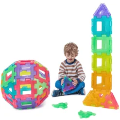 Polydron Large – Transparent, 60 delar