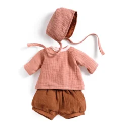 Pomea-dockkläder - Set med hätta, Peach