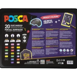 Posca-tuscher i etui – Groovy colours, 20 st.