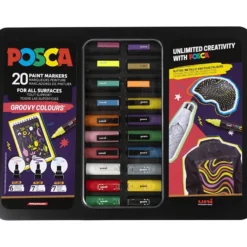 Posca-tuscher i etui – Groovy colours, 20 st.