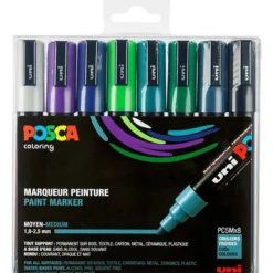 Posca-tuscher PC-5M – Kalla färger, 8 st.