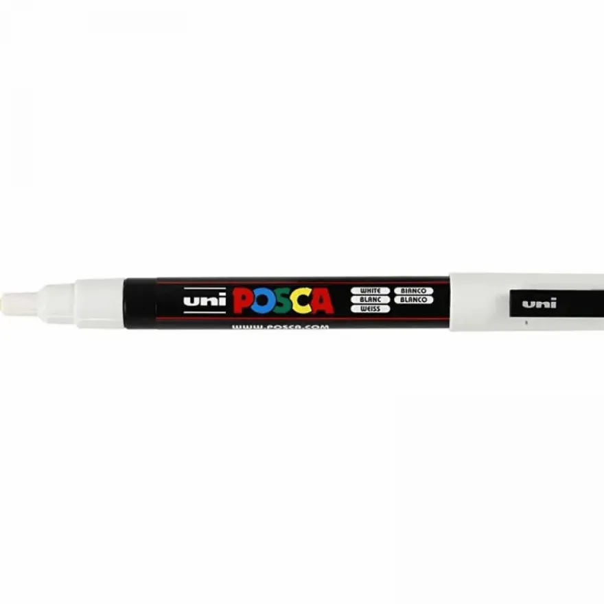 Posca-tuschpenna PC-3M - Vit, 1 st.