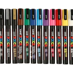 Posca Tuschpennor PC-3M - Grundfärger, 12 st.