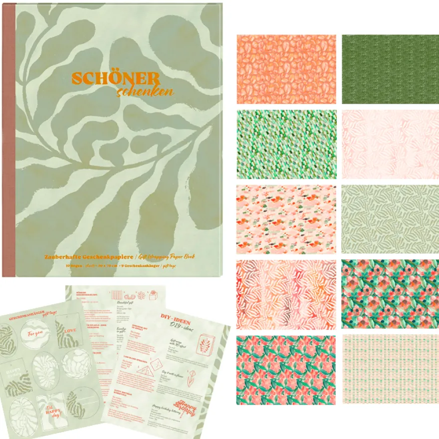 Presentpapper i bokform - Colours of the Seasons