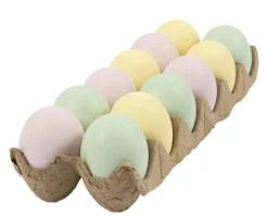 Påskägg av plast - Pastell, 12 st.