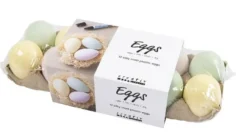 Påskägg av plast - Pastell, 12 st.