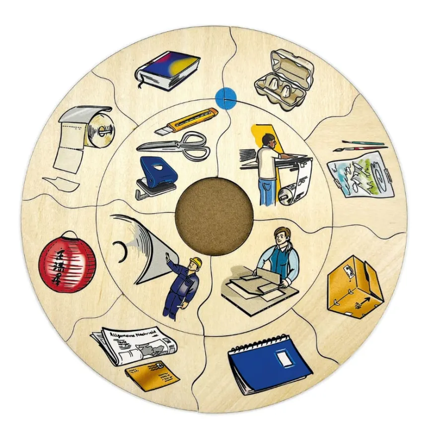 Pussel i ask – Material, 5 st.