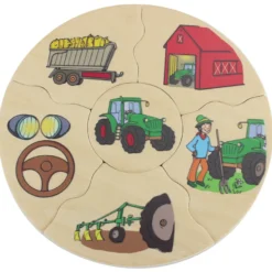 Pussel i ask – Transportmedel, 5 st.