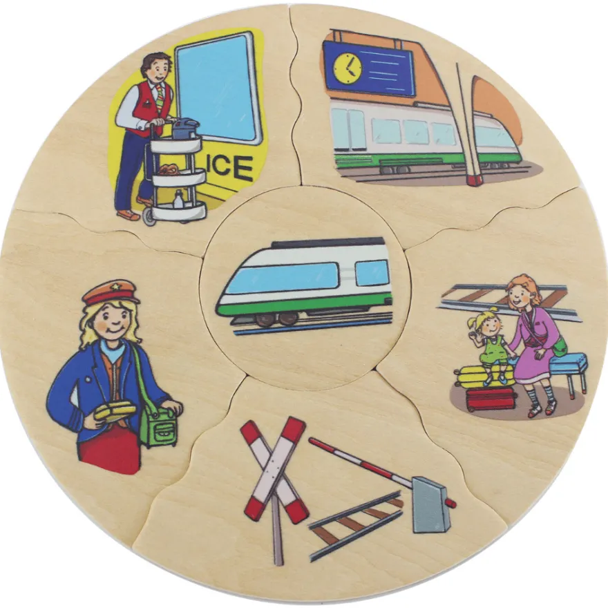 Pussel i ask – Transportmedel, 5 st.