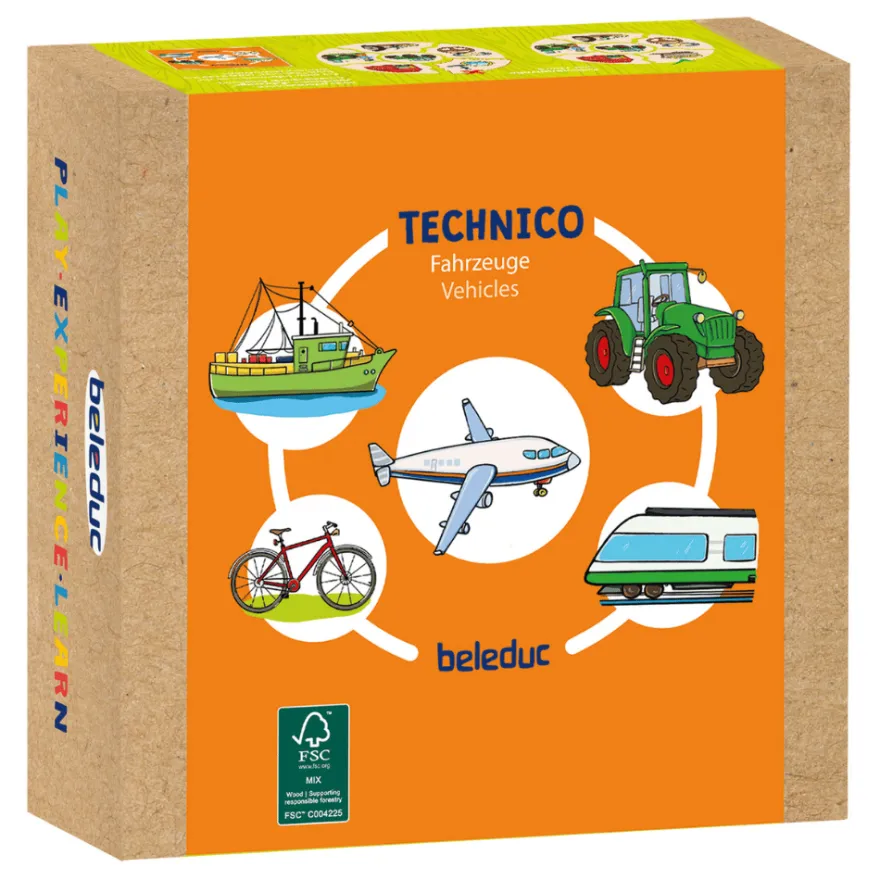 Pussel i ask – Transportmedel, 5 st.