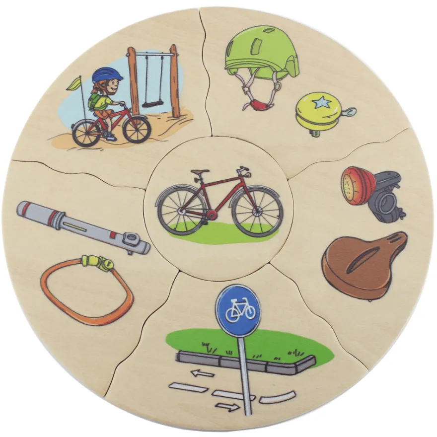Pussel i ask – Transportmedel, 5 st.