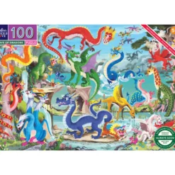 Pussel med 100 bitar - Drakarnas värld