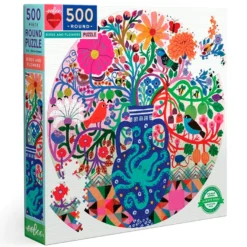 Pussel med 500 bitar - Fåglar & blommor