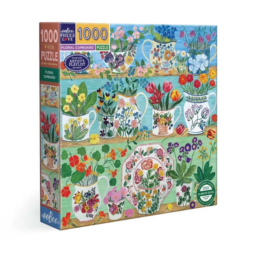 Pussel med 1.000 bitar – Floral Cupboard