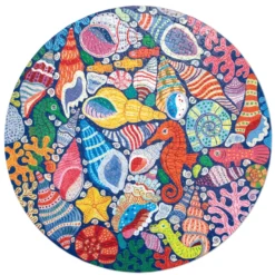 Pussel med 500 bitar – Seahorses, Shells & Coral