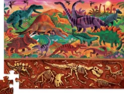 Pussel med 48 bitar - Över/Under - Dino World