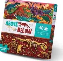 Pussel med 48 bitar - Över/Under - Dino World