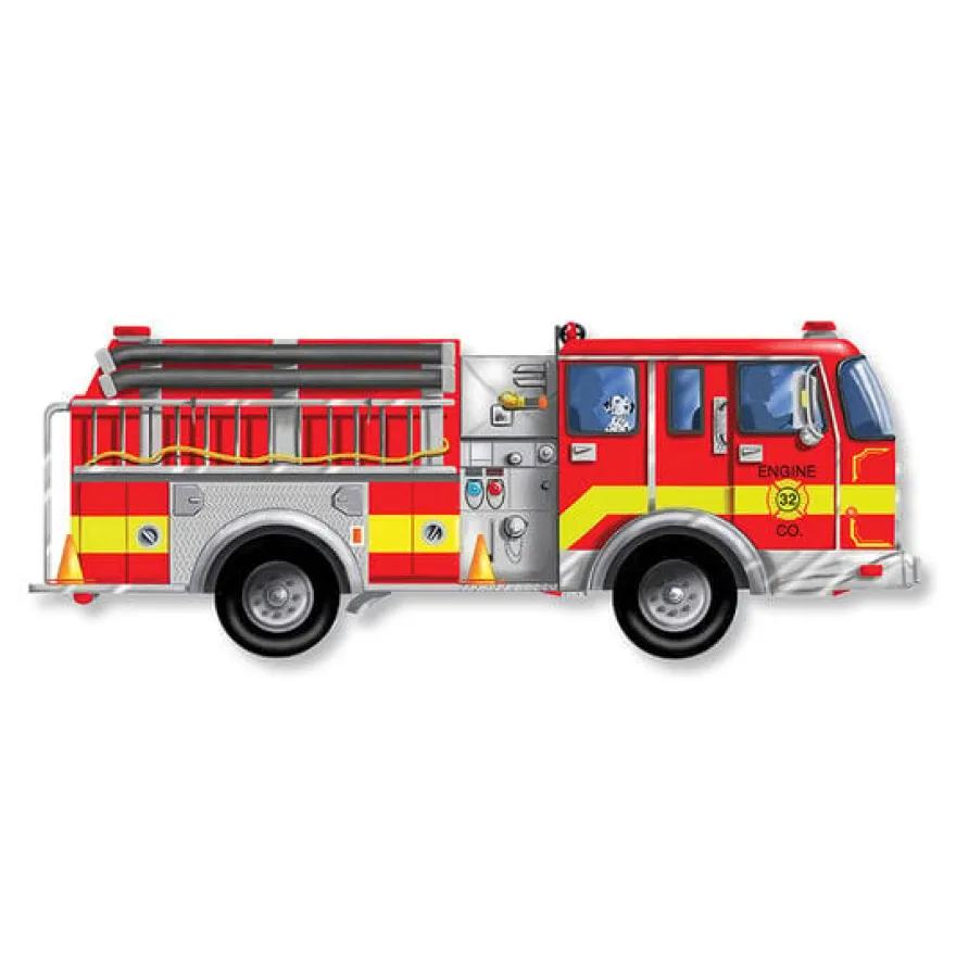 Pussel till golvet - 24 bitar Brandbil