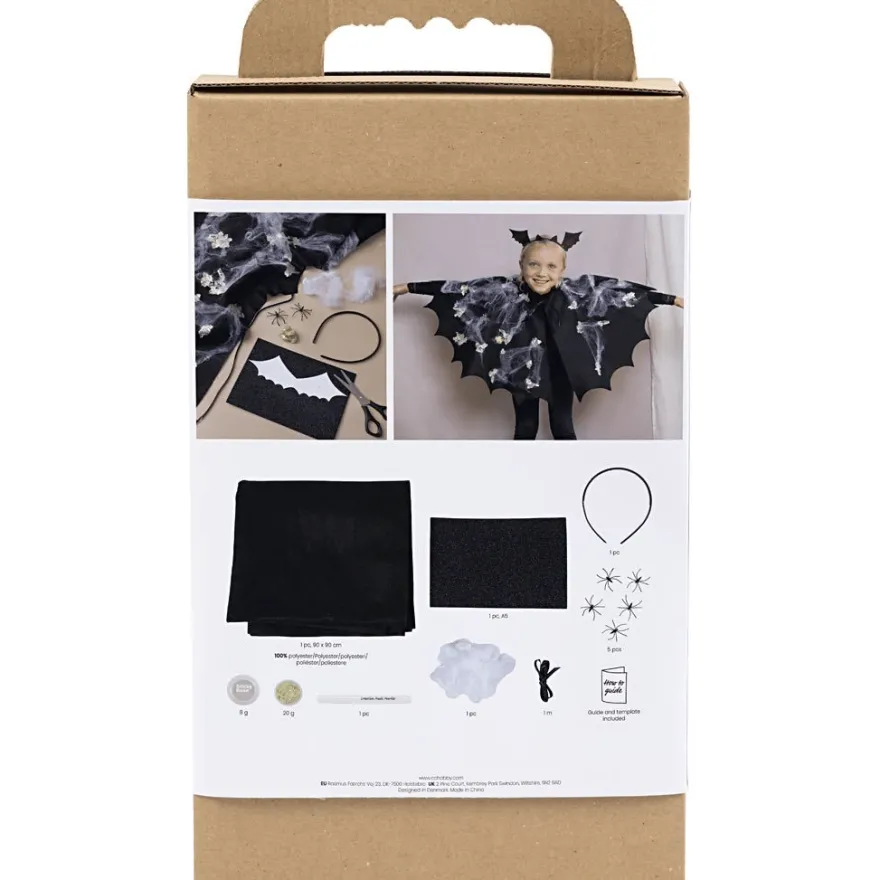 Pysselpaket, Halloween - Fladdermuscape & diadem