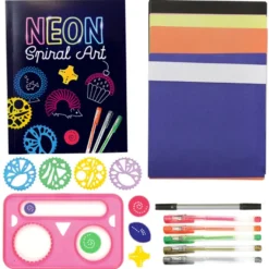 Pysselpaket – Neon Spiral Art