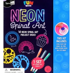 Pysselpaket – Neon Spiral Art