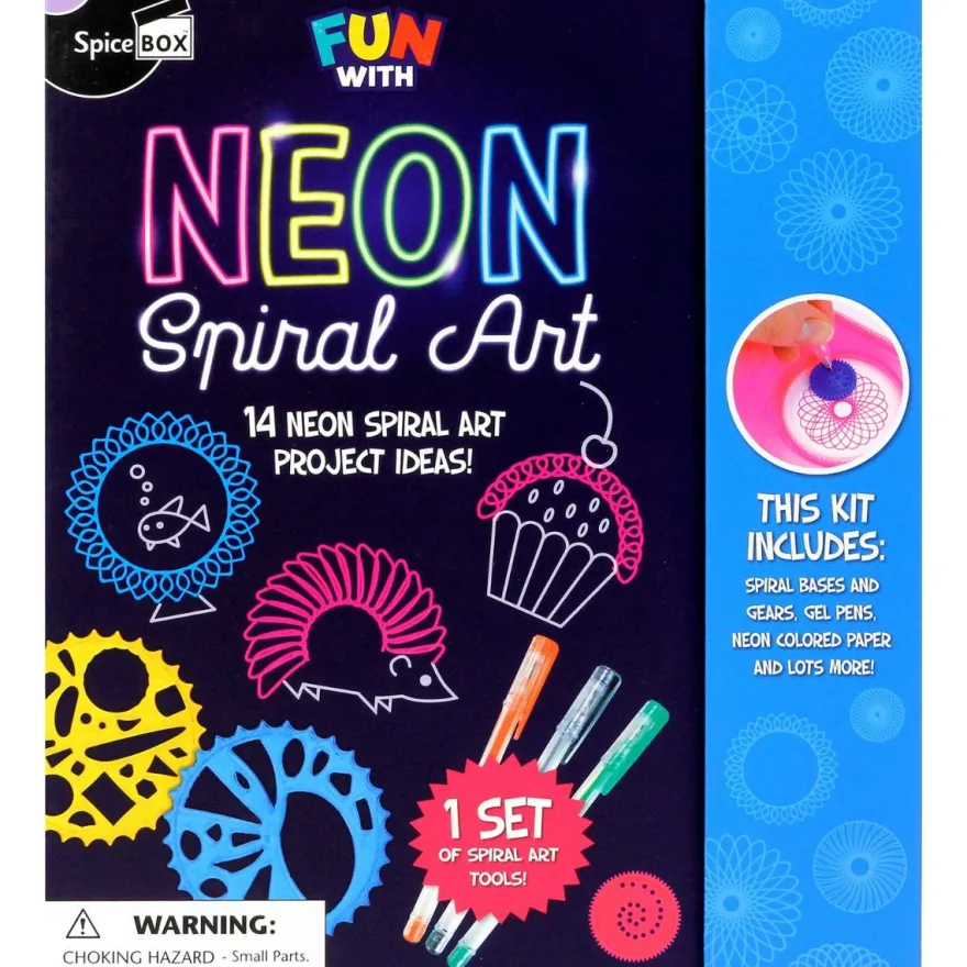 Pysselpaket – Neon Spiral Art