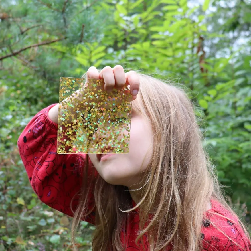 Regnbågeformer med glitter, 21 st.