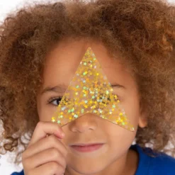 Regnbågeformer med glitter, 21 st.
