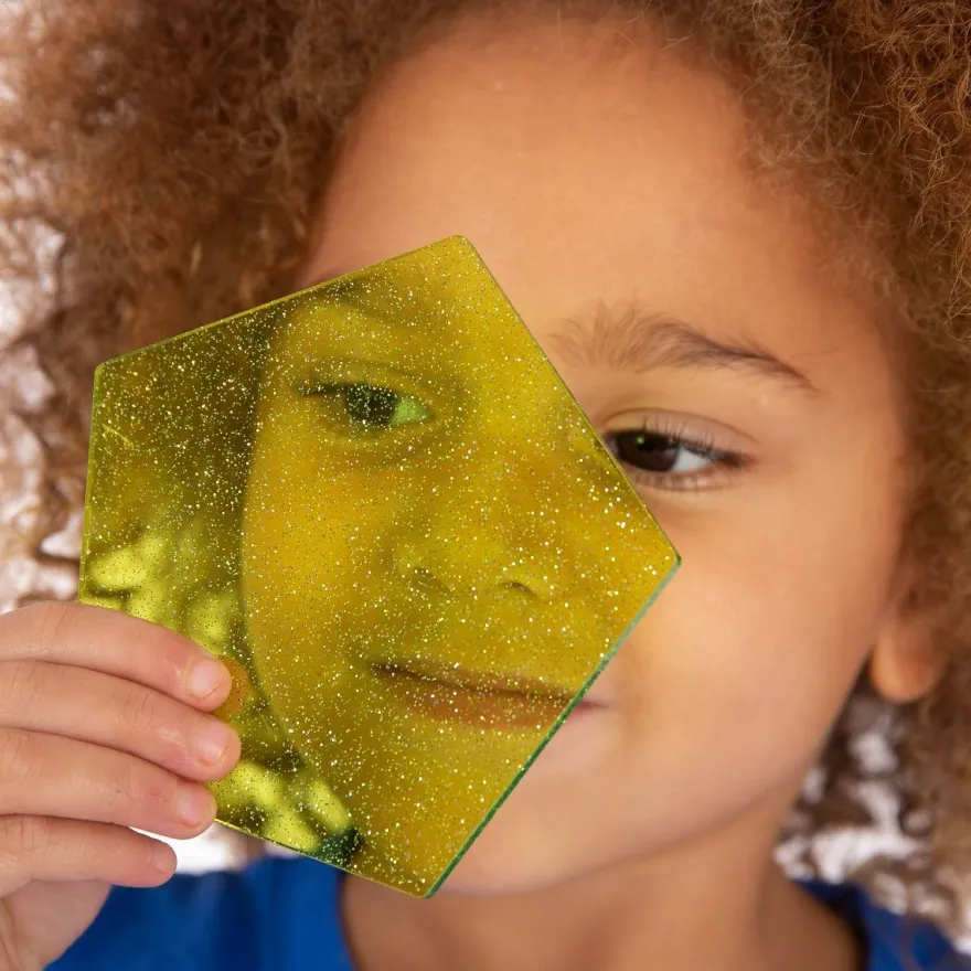Regnbågeformer med glitter, 21 st.