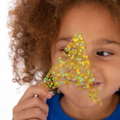 Regnbågeformer med glitter, 21 st.