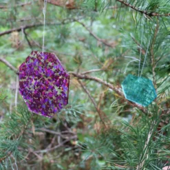 Regnbågeformer med glitter, 21 st.