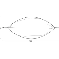 Reshängmatta, dubbel (nylon) – Svart