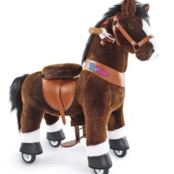 Rid Själv - Häst, mörkbrun, vit mule, Small