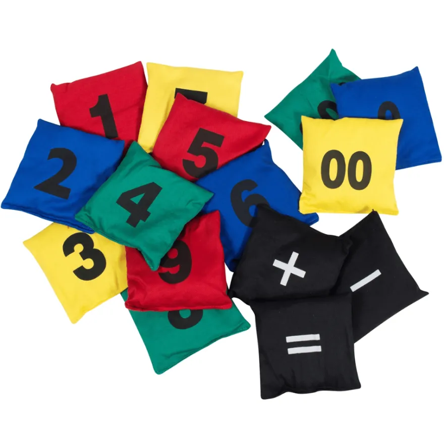 Ärtpåsar – Siffror & mattesymboler, 15 st.