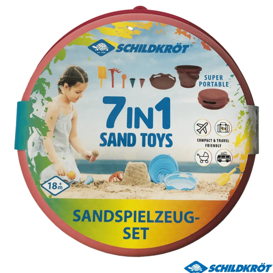 Sandlek – Hinkpaket med 7 delar – Röd