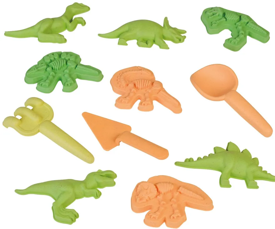 Sand-set av vetehalm - Dinosaurier, 11 delar