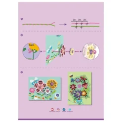 Scratch – gratulationskort – blommor, 3 st.