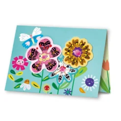 Scratch – gratulationskort – blommor, 3 st.