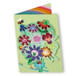 Scratch – gratulationskort – blommor, 3 st.