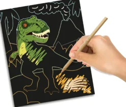 Scratch-kort - Glow in the dark-dinosaurer