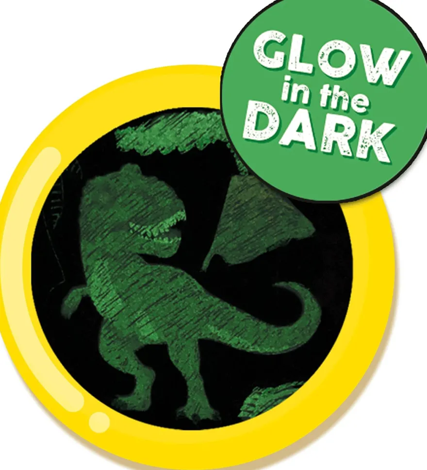 Scratch-kort - Glow in the dark-dinosaurer