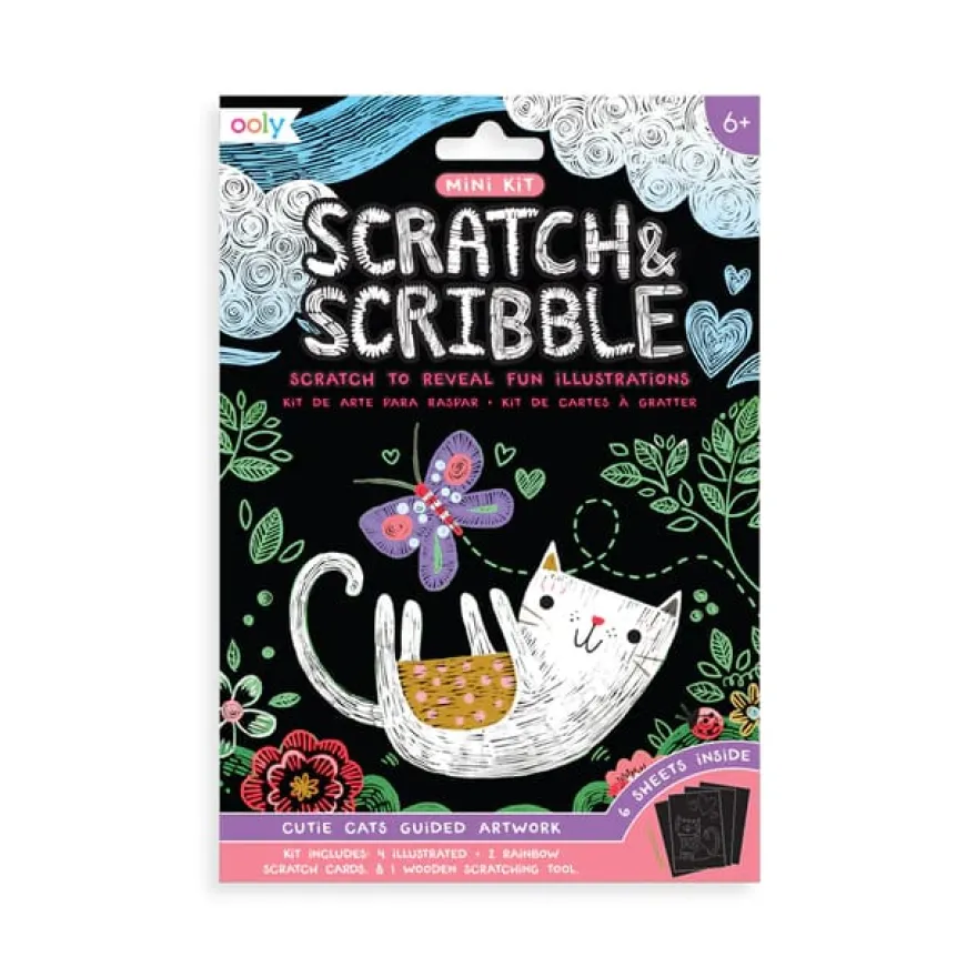 Scratch & Scribble, mini - Söta katter