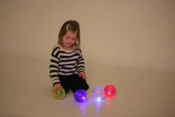 Sensoriska bollar med LED-ljus, 4 st.